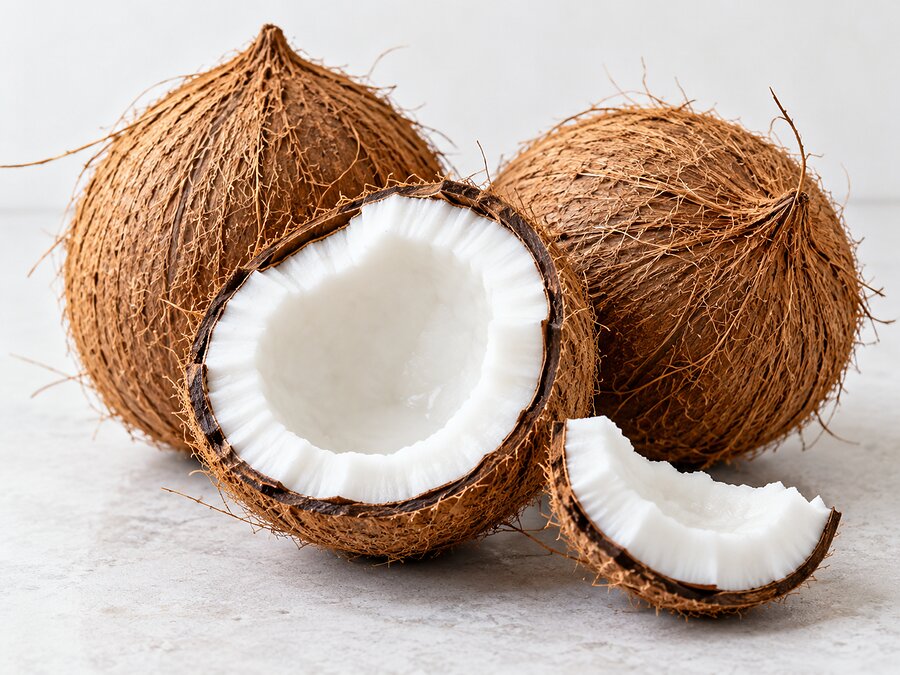 Cocos enteros y partidos